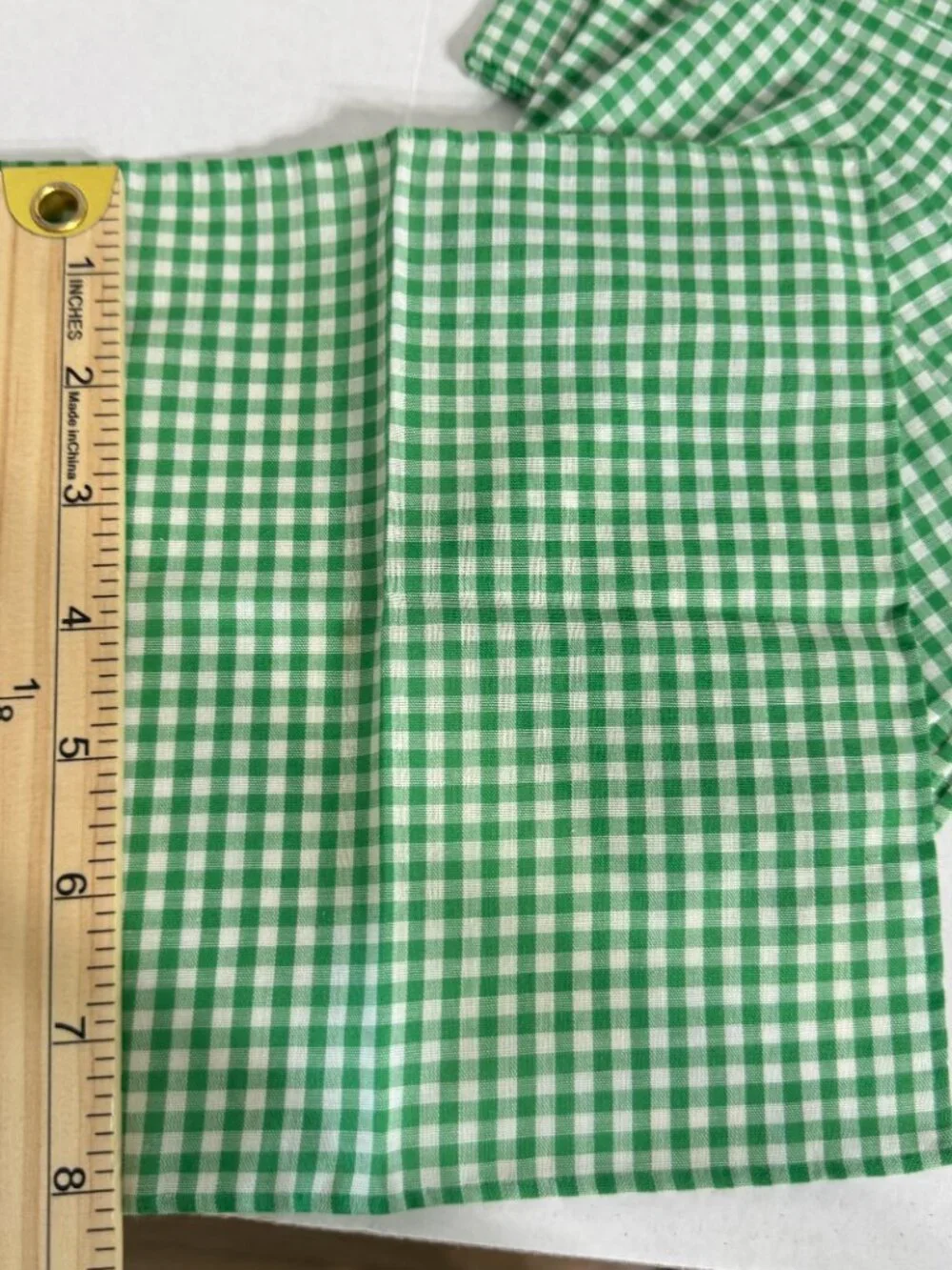 Vintage Strawberry Print Green Gingham Napkins Set 12 Lightweight Square Pink